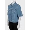 Denim jacket with 3/4 sleeves
