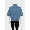 Denim jacket with 3/4 sleeves