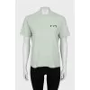 Green straight cut t-shirt