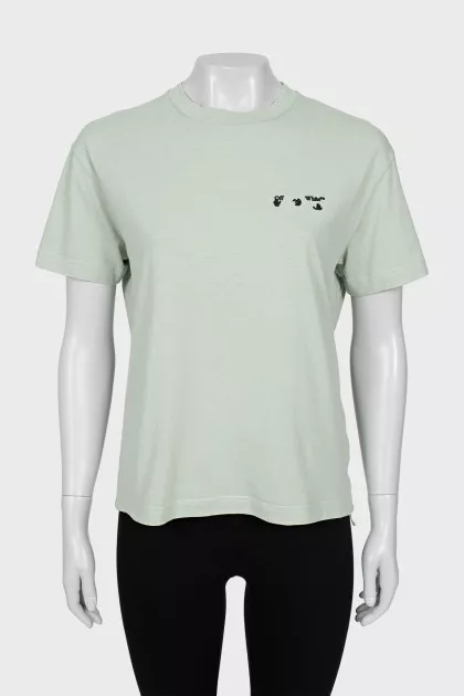 Green straight cut t-shirt