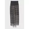 Silk checkered skirt