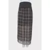 Silk checkered skirt