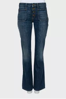 Low rise flared jeans