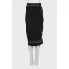 Skirt with accent buttons