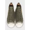 Men's textile sneakers with embroidery