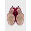 Pink patent leather sandals