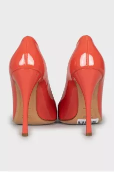 Orange Patent Leather shoes