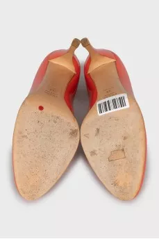 Orange Patent Leather shoes