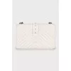 Leather bag with brand logo