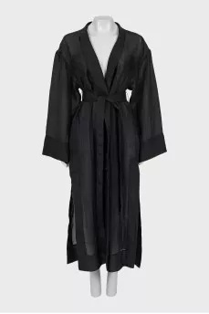 Transparent wrap dress