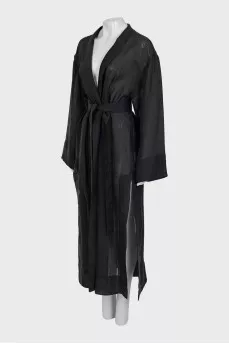 Transparent wrap dress
