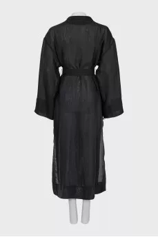 Transparent wrap dress
