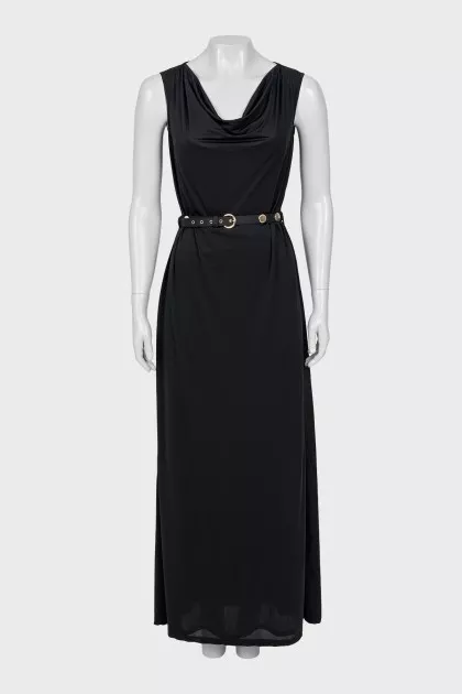 Semi-transparent black dress