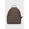 Canvas backpack with signature monogram
