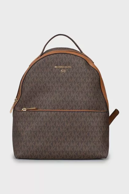 Canvas backpack with signature monogram
