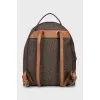 Canvas backpack with signature monogram