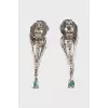 Stud earrings with rhinestones