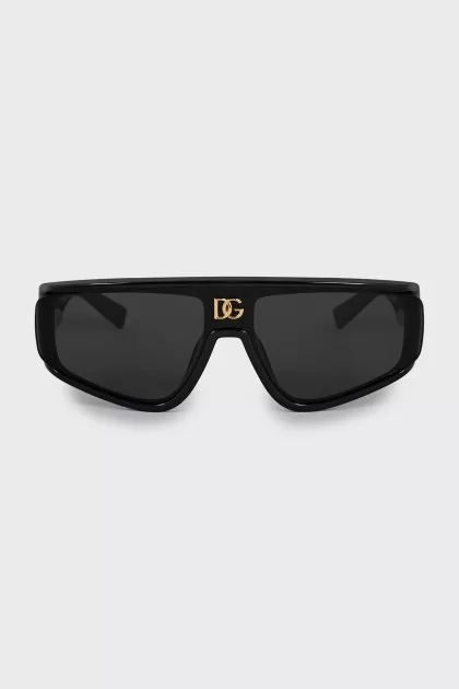 Sunglasses mask with gold logo