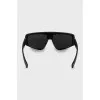 Sunglasses mask with gold logo