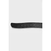 Leather belt with signature monogram