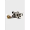 Clip earring with crystals
