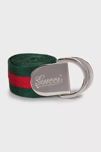 Green and red striped belt
