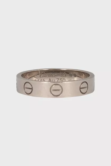 White gold ring Love