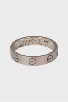 Кольцо из белого золота Love
