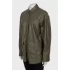 Faux leather shirt