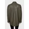 Faux leather shirt