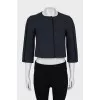 Cropped jacket with buttons