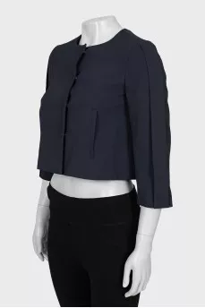 Cropped jacket with buttons