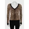 Animal print pullover