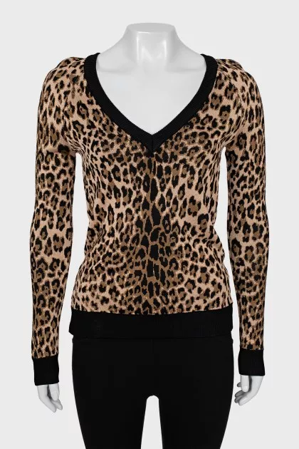 Animal print pullover