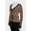 Animal print pullover