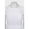 Perforated white t-shirt