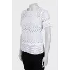 Perforated white t-shirt