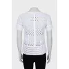 Perforated white t-shirt