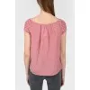 Blouse in small print with short sleeves