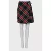 Fitted skirt in check print