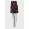 Fitted skirt in check print