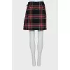 Fitted skirt in check print
