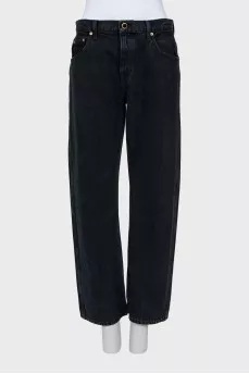 Джинсы straight fit черног цвета