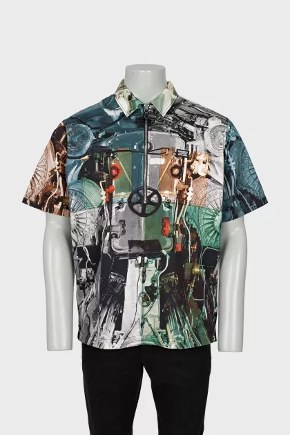 Men's printed short sleeve shirt