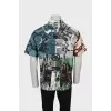 Men's printed short sleeve shirt