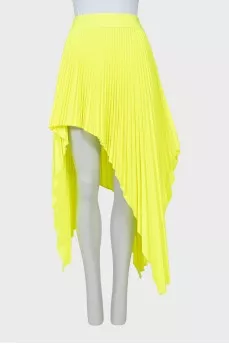 Asymmetrical pleated skirt