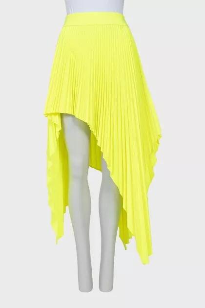 Asymmetrical pleated skirt