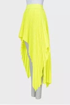 Asymmetrical pleated skirt