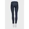 Skinny jeans with contrast stitching