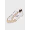 White textile sneakers